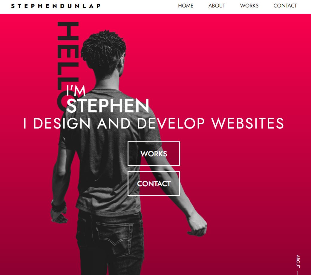 Stephen Dunlap's UX Design website attempt